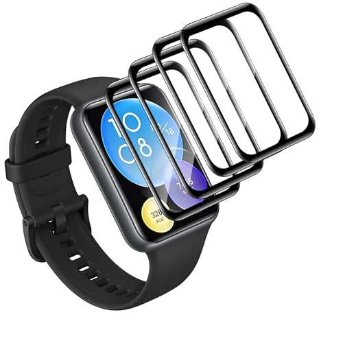 [4 Stück] Schutzfolie kompatibel mit Huawei watch fit 2,Anti-Scratch HD TPU Soft Film,3D Curved Full Cover Protective，Blasenfrei, Anti-Fingerabdruck von GXAYZ