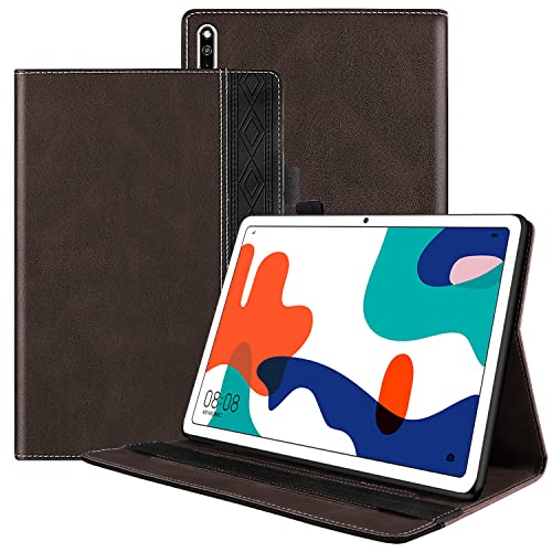 GXLONG Ooboom Hülle für Huawei MatePad 10,4 Zoll, PU Leder Tasche Schutzhülle Flip Cover Case Wallet Brieftasche Stand mit Kartenfächer Gummiband - Kaffee von GXLONG