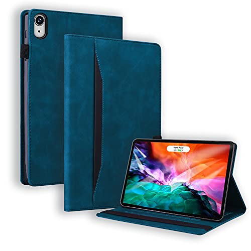 GXLONG Ooboom Hülle für iPad Mini6 2021, Flip Folio Smart Cover PU Leder Schutzhülle Tasche Brieftasche Wallet Case Ständer mit Gummiband - Blau von GXLONG