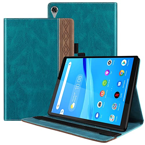 Ooboom Hülle für Lenovo Tab M8 8 Zoll HD Tablet, PU Leder Tasche Schutzhülle Flip Cover Case Wallet Brieftasche Stand mit Kartenfächer Gummiband - Grün von GXLONG