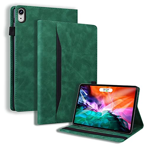 Ooboom Hülle für iPad Mini6 2021, Flip Folio Smart Cover PU Leder Schutzhülle Tasche Brieftasche Wallet Case Ständer mit Gummiband - Grün von GXLONG