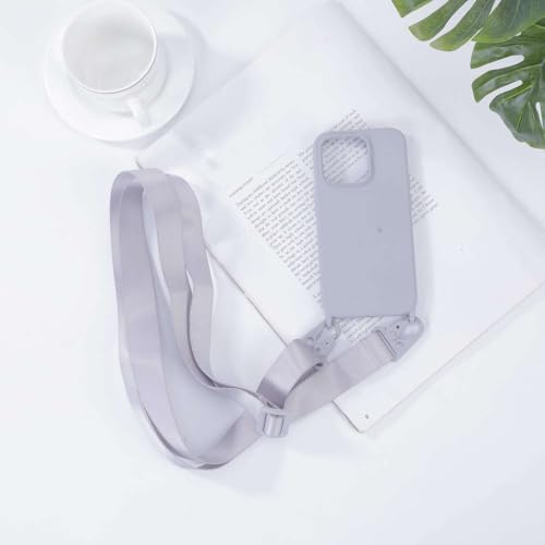 Crossbody Strap Lanyard Silikon-Handyhülle für iPhone 16 15 14 13 12 Mini 11 Pro Max Plus Candy Color Weiche TPU-Rückseite, Grau, Für iPhone 12 12 Pro Crossbody Strap Lanyard Silikon-Handyhülle für iPhone 16 15 14 13 12 Mini 11 Pro Max Plus Candy Color Weiche TPU-Rückseite, Grau, Für iPhone 12 12 Pro von GXZJFC