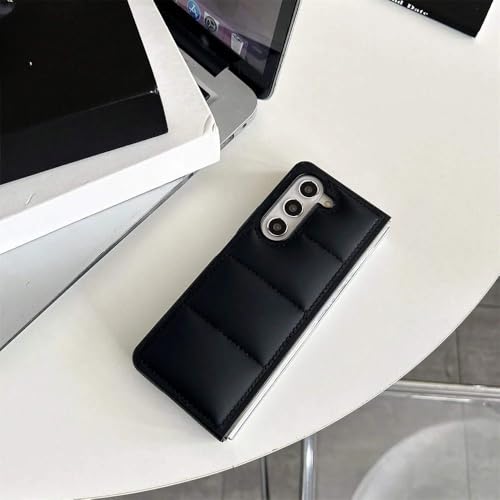 Für Samsung Galaxy Z Flip 6 5 4 5G Daunenjacke Die Puffer-Telefonhülle Schutzhülle für die Rückseite, Schwarz, Für Samsung Galaxy Z Fold5 Für Samsung Galaxy Z Flip 6 5 4 5G Daunenjacke Die Puffer-Telefonhülle Schutzhülle für die Rückseite, Schwarz, Für Samsung Galaxy Z Fold5 von GXZJFC