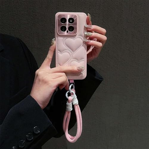 GXZJFC 3D Love Heart Daunenjacke Puffer-Telefonhülle für Xiaomi 13 PRO Mi 14 mit Armbandkamera-Schutz, weiche Rückseite, Pink, für Xiaomi 13 GXZJFC 3D Love Heart Daunenjacke Puffer-Telefonhülle für Xiaomi 13 PRO Mi 14 mit Armbandkamera-Schutz, weiche Rückseite, Pink, für Xiaomi 13 von GXZJFC