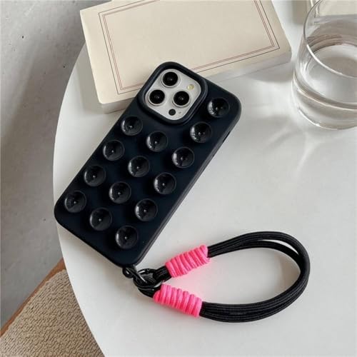 GXZJFC 3D-Saugnapf mit Lanyard-Gurtseil-Telefonhülle für iPhone 12 13 14 16 Pro Max, weiche Stoßstangenschutzhülle, Schwarze Rose, für iPhone 16 Pro GXZJFC 3D-Saugnapf mit Lanyard-Gurtseil-Telefonhülle für iPhone 12 13 14 16 Pro Max, weiche Stoßstangenschutzhülle, Schwarze Rose, für iPhone 16 Pro von GXZJFC
