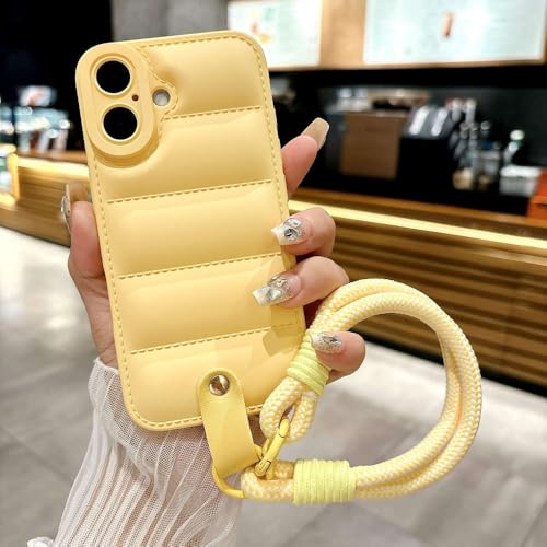 GXZJFC 3D The Puffer Weiche TPU-Handyhülle für iPhone 16 Pro Max 15 14 12 13 Pro Handgelenkskettengurt Hängeseil Daunenjacken-Abdeckungsschale, gelb, für iPhone 15 Pro GXZJFC 3D The Puffer Weiche TPU-Handyhülle für iPhone 16 Pro Max 15 14 12 13 Pro Handgelenkskettengurt Hängeseil Daunenjacken-Abdeckungsschale, gelb, für iPhone 15 Pro von GXZJFC