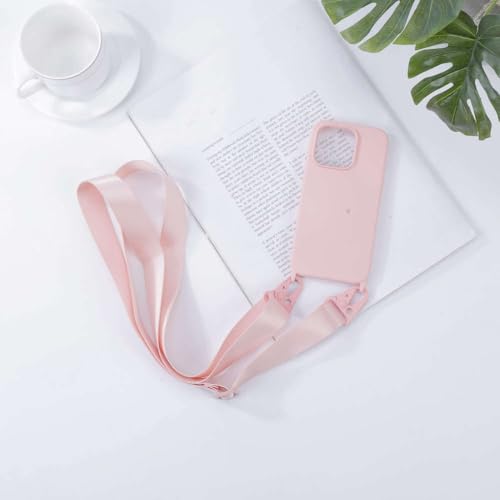 GXZJFC Crossbody Strap Lanyard Silikon-Handyhülle für iPhone 16 15 14 13 12 Mini 11 Pro Max Plus Candy Color Soft TPU Back Cover, Pink, für iPhone 15 Plus GXZJFC Crossbody Strap Lanyard Silikon-Handyhülle für iPhone 16 15 14 13 12 Mini 11 Pro Max Plus Candy Color Soft TPU Back Cover, Pink, für iPhone 15 Plus von GXZJFC