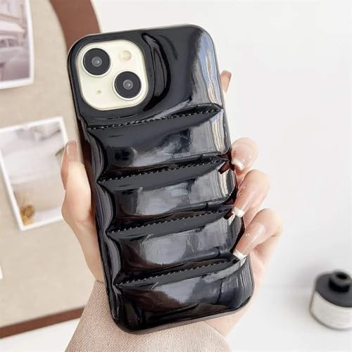 GXZJFC Daunenjacke-Handyhülle für iPhone 16 15 14 13 12 Pro Max Plus 11 16, glänzende Haptik, weiche Hülle, Schwarz, für iPhone 11 GXZJFC Daunenjacke-Handyhülle für iPhone 16 15 14 13 12 Pro Max Plus 11 16, glänzende Haptik, weiche Hülle, Schwarz, für iPhone 11 von GXZJFC
