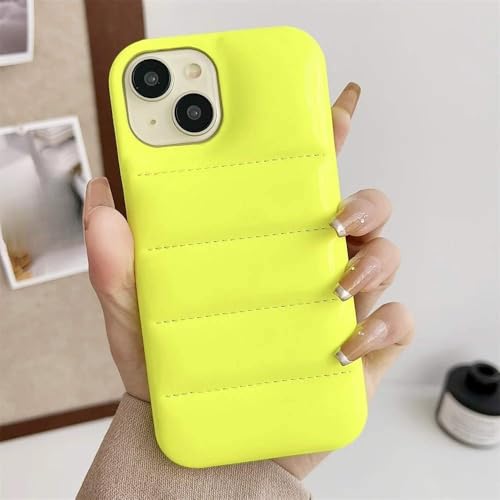 GXZJFC Daunenjacke-Handyhülle für iPhone 16 15 14 13 12 Pro Max Plus 11 16, glänzende Haptik, weiche Hülle, gelb, für iPhone 11 GXZJFC Daunenjacke-Handyhülle für iPhone 16 15 14 13 12 Pro Max Plus 11 16, glänzende Haptik, weiche Hülle, gelb, für iPhone 11 von GXZJFC