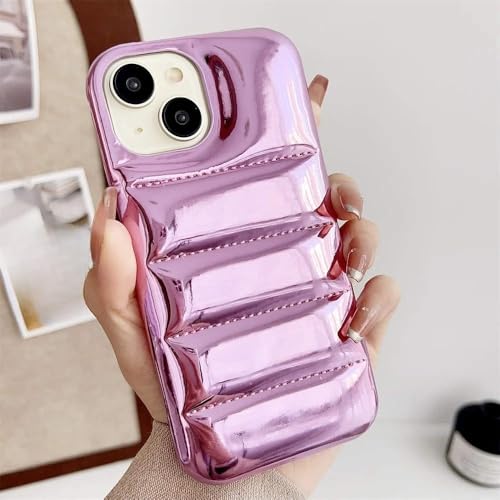 GXZJFC Daunenjacke-Handyhülle für iPhone 16 15 14 13 12 Pro Max Plus 11 16, glänzende Haptik, weiche Hülle, lila, für iPhone 16 Promax GXZJFC Daunenjacke-Handyhülle für iPhone 16 15 14 13 12 Pro Max Plus 11 16, glänzende Haptik, weiche Hülle, lila, für iPhone 16 Promax von GXZJFC