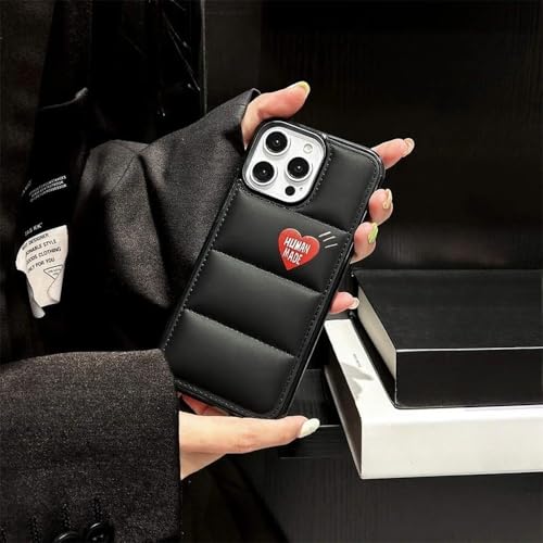 GXZJFC Daunenjacke Pufferhülle für iPhone 15 16 14 Plus 13 12 11 Max Weiche Stoff-Silikonhülle Zweischichtig, Schwarz, Für iPhone 11 Pro Max GXZJFC Daunenjacke Pufferhülle für iPhone 15 16 14 Plus 13 12 11 Max Weiche Stoff-Silikonhülle Zweischichtig, Schwarz, Für iPhone 11 Pro Max von GXZJFC