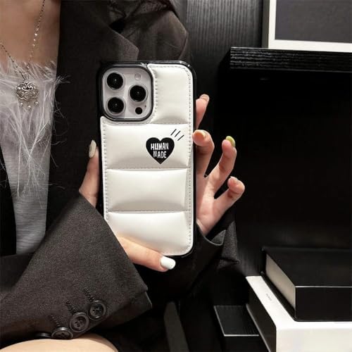 GXZJFC Daunenjacke Pufferhülle für iPhone 15 16 14 Plus 13 12 11 Max Weiche Stoff-Silikonhülle Zweischichtig, Weiß, Für iPhone XR GXZJFC Daunenjacke Pufferhülle für iPhone 15 16 14 Plus 13 12 11 Max Weiche Stoff-Silikonhülle Zweischichtig, Weiß, Für iPhone XR von GXZJFC