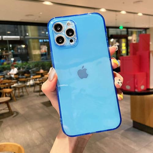 GXZJFC Einfarbige transparente Handyhüllen für iPhone 15 14 13 12 11 16 Pro SE XR XS Max Max 6 7 8 Plus Fluoreszierende Rückseite, Blau, für iPhone 13 Pro Max GXZJFC Einfarbige transparente Handyhüllen für iPhone 15 14 13 12 11 16 Pro SE XR XS Max Max 6 7 8 Plus Fluoreszierende Rückseite, Blau, für iPhone 13 Pro Max von GXZJFC
