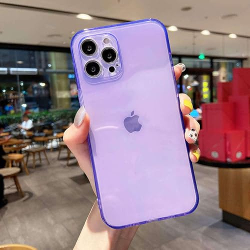 GXZJFC Einfarbige transparente Handyhüllen für iPhone 15 14 13 12 11 16 Pro SE XR XS Max Max 6 7 8 Plus Fluoreszierende Rückseite, Lila, für iPhone 16 Pro Max GXZJFC Einfarbige transparente Handyhüllen für iPhone 15 14 13 12 11 16 Pro SE XR XS Max Max 6 7 8 Plus Fluoreszierende Rückseite, Lila, für iPhone 16 Pro Max von GXZJFC