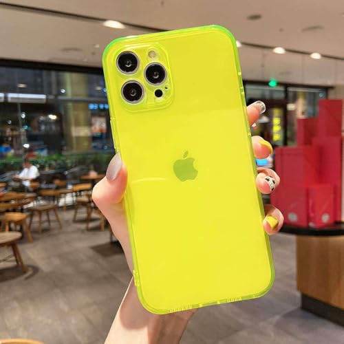 GXZJFC Einfarbige transparente Handyhüllen für iPhone 15 14 13 12 11 16 Pro SE XR XS Max Max 6 7 8 Plus Fluoreszierende Rückseite, gelb, für iPhone 12 Pro Max GXZJFC Einfarbige transparente Handyhüllen für iPhone 15 14 13 12 11 16 Pro SE XR XS Max Max 6 7 8 Plus Fluoreszierende Rückseite, gelb, für iPhone 12 Pro Max von GXZJFC