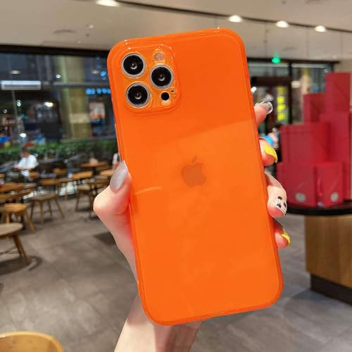 GXZJFC Einfarbige transparente Handyhüllen für iPhone 15 14 13 12 11 16 Pro SE XR XS Max Max 6 7 8 Plus Fluoreszierende Rückseite, orange, für iPhone 11 Pro Max GXZJFC Einfarbige transparente Handyhüllen für iPhone 15 14 13 12 11 16 Pro SE XR XS Max Max 6 7 8 Plus Fluoreszierende Rückseite, orange, für iPhone 11 Pro Max von GXZJFC