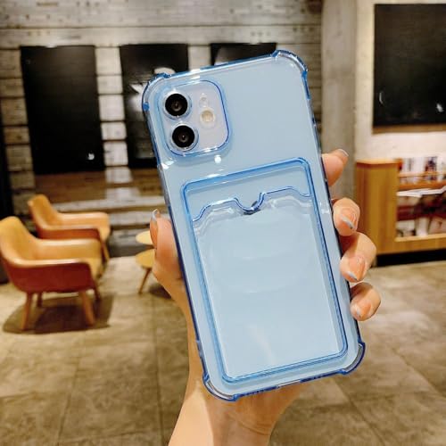 GXZJFC Einfarbige transparente Karten-Telefonhülle für iPhone 15 14 13 12 11 ProMax X XR XSMAX 7 8 Plus SE TPU-Cover-Produkte, Blau, Für iPhone 15ProMax GXZJFC Einfarbige transparente Karten-Telefonhülle für iPhone 15 14 13 12 11 ProMax X XR XSMAX 7 8 Plus SE TPU-Cover-Produkte, Blau, Für iPhone 15ProMax von GXZJFC