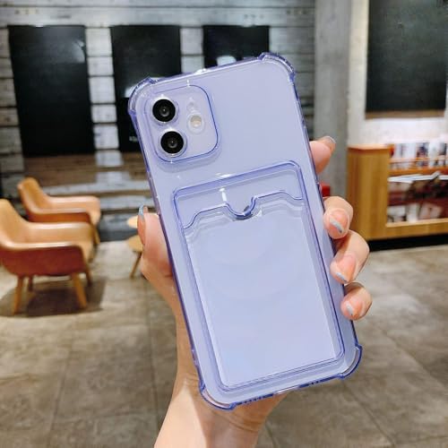 GXZJFC Einfarbige transparente Karten-Telefonhülle für iPhone 15 14 13 12 11 ProMax X XR XSMAX 7 8 Plus SE TPU-Cover-Produkte, Lila, Für iPhone X GXZJFC Einfarbige transparente Karten-Telefonhülle für iPhone 15 14 13 12 11 ProMax X XR XSMAX 7 8 Plus SE TPU-Cover-Produkte, Lila, Für iPhone X von GXZJFC