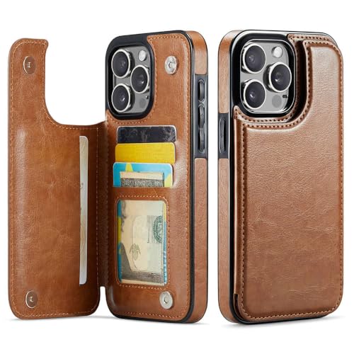 GXZJFC Für iPhone 15 14 Plus 13 12 11 Pro Max Brieftaschenhülle mit Kartenhalter, PU-Leder, Ständer, Kartenfächer, doppelter Magnetverschluss, Khaki, für iPhone 12 Pro GXZJFC Für iPhone 15 14 Plus 13 12 11 Pro Max Brieftaschenhülle mit Kartenhalter, PU-Leder, Ständer, Kartenfächer, doppelter Magnetverschluss, Khaki, für iPhone 12 Pro von GXZJFC