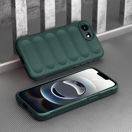GXZJFC Für iPhone 16e 16 15 14 13 12 11 Pro Max Plus 4G 5G 2025 rutschfeste, weiche Silikon-Telefonhülle, Dunkelgrün, iPhone 12 Pro von GXZJFC