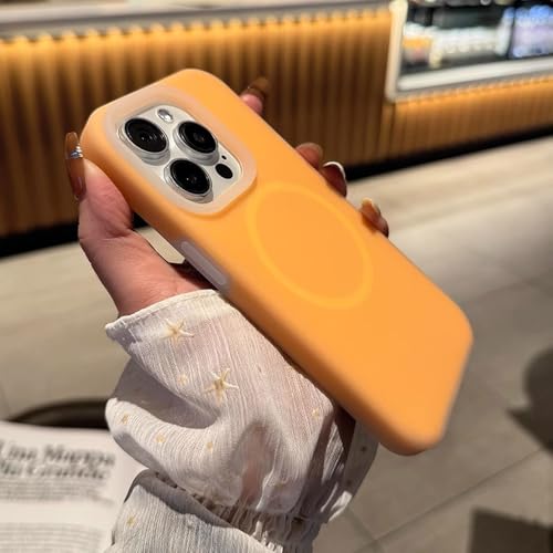 GXZJFC Gelee-Flüssigsilikon-Telefonhülle für iPhone 16 15 14 13 12 11 Pro Max, magnetische, kabellose Ladehülle, weich, orange, für iPhone 15 GXZJFC Gelee-Flüssigsilikon-Telefonhülle für iPhone 16 15 14 13 12 11 Pro Max, magnetische, kabellose Ladehülle, weich, orange, für iPhone 15 von GXZJFC