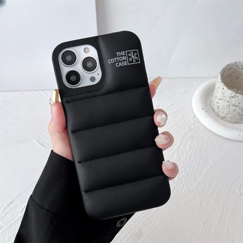 GXZJFC Handyhülle aus Baumwoll-Daunenjacke für iPhone 15 14 13 12 11 Pro Max Plus Pufferhülle Softcover, Schwarz, Für iPhone 14 GXZJFC Handyhülle aus Baumwoll-Daunenjacke für iPhone 15 14 13 12 11 Pro Max Plus Pufferhülle Softcover, Schwarz, Für iPhone 14 von GXZJFC