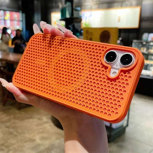 GXZJFC Hohle, wärmeableitende Telefonhülle für iPhone 16 15 14 Plus 13 12 11 Pro Max, magnetische kabellose Ladeabdeckung, orange, für iPhone 13 ProMax GXZJFC Hohle, wärmeableitende Telefonhülle für iPhone 16 15 14 Plus 13 12 11 Pro Max, magnetische kabellose Ladeabdeckung, orange, für iPhone 13 ProMax von GXZJFC