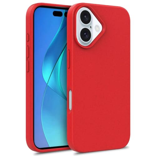 GXZJFC Hülle für iPhone 16 15 14 13 12 11 Pro Max Mini 8 7 Plus SE Solide weiche Matte Hülle, rot, für iPhone 16Pro Max GXZJFC Hülle für iPhone 16 15 14 13 12 11 Pro Max Mini 8 7 Plus SE Solide weiche Matte Hülle, rot, für iPhone 16Pro Max von GXZJFC