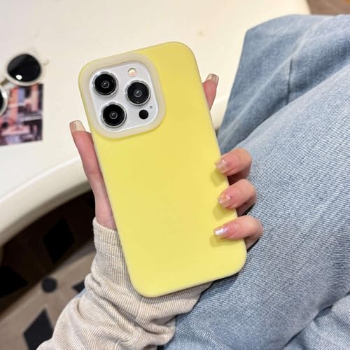 GXZJFC Jelly Liquid Silicone Matte Handyhülle für iPhone 16 15 14 13 12 11 Pro Max Plus Protector Candy Soft Cover, dunkelgelb, für iPhone 14 GXZJFC Jelly Liquid Silicone Matte Handyhülle für iPhone 16 15 14 13 12 11 Pro Max Plus Protector Candy Soft Cover, dunkelgelb, für iPhone 14 von GXZJFC