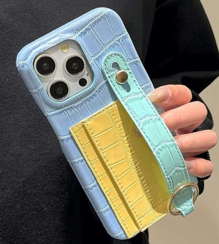 GXZJFC Kartenetui mit Kontrastdruck, geeignet für iPhone 15 Pro Max 14 12 13 Pro mit Handschlaufe, Leder-Handyhülle, Blau, für iPhone 12 Pro GXZJFC Kartenetui mit Kontrastdruck, geeignet für iPhone 15 Pro Max 14 12 13 Pro mit Handschlaufe, Leder-Handyhülle, Blau, für iPhone 12 Pro von GXZJFC