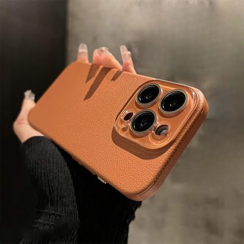 GXZJFC Kristallglas-Linsenschutz, strukturierte Lederhülle für iPhone 15 Pro Max 14 13 12, Harte PC-Abdeckung, Dunkelbraun, für iPhone 15 Pro GXZJFC Kristallglas-Linsenschutz, strukturierte Lederhülle für iPhone 15 Pro Max 14 13 12, Harte PC-Abdeckung, Dunkelbraun, für iPhone 15 Pro von GXZJFC