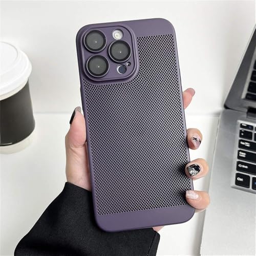 GXZJFC Kühlende, Matte Wärmeableitungshülle für iPhone 16 15 14 13 12 11 Pro Max X XS Max XR 7 8 14 Plus SE Mini Metallic-Abdeckung, dunkelviolett, für iPhone 12 GXZJFC Kühlende, Matte Wärmeableitungshülle für iPhone 16 15 14 13 12 11 Pro Max X XS Max XR 7 8 14 Plus SE Mini Metallic-Abdeckung, dunkelviolett, für iPhone 12 von GXZJFC