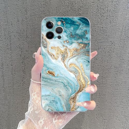GXZJFC Marmorkunst-Modemuster-Handyhülle für iPhone 15 14 13 12 Mini 11 Pro XS Max X XR SE 6 7 8 Plus Weiche Silikonhülle, Z12, Für iPhone 15Pro Max von GXZJFC