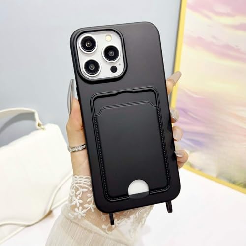 GXZJFC Push-Card-Slot Matte Bumper Handyhülle für iPhone 16 15 14 Plus 13 12 11 Pro Max Silikon Wallet Bag Back Cover, Schwarz, für iPhone 11Pro Max GXZJFC Push-Card-Slot Matte Bumper Handyhülle für iPhone 16 15 14 Plus 13 12 11 Pro Max Silikon Wallet Bag Back Cover, Schwarz, für iPhone 11Pro Max von GXZJFC