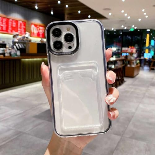 GXZJFC Transparente Kartentasche mit festem Rand, Handyhülle für iPhone 14 13 12 11 Pro Max X XR XSMAX 7 8 Plus SE, TPU-Hülle, Produkte, 585, schwarz, für iPhone XR GXZJFC Transparente Kartentasche mit festem Rand, Handyhülle für iPhone 14 13 12 11 Pro Max X XR XSMAX 7 8 Plus SE, TPU-Hülle, Produkte, 585, schwarz, für iPhone XR von GXZJFC