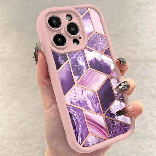GXZJFC Weiche Silikon-Handyhülle mit Marmormuster für iPhone 16 Pro Max 15 14 13 12 11 XS X XR 7 8 16 Plus SE 2022 Stoßstangenabdeckung, 6, für iPhone 12 Pro von GXZJFC