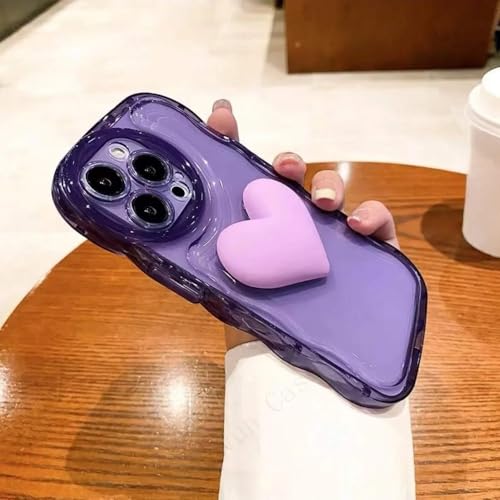 GXZJFC Wellenförmige Airbag-Handyhülle in Bonbonfarben, 3D-Herzform, geeignet für iPhone 15 14 13 12 11 Pro Max Plus, weiche Silikonhülle, Lila, für iPhone XS Max GXZJFC Wellenförmige Airbag-Handyhülle in Bonbonfarben, 3D-Herzform, geeignet für iPhone 15 14 13 12 11 Pro Max Plus, weiche Silikonhülle, Lila, für iPhone XS Max von GXZJFC
