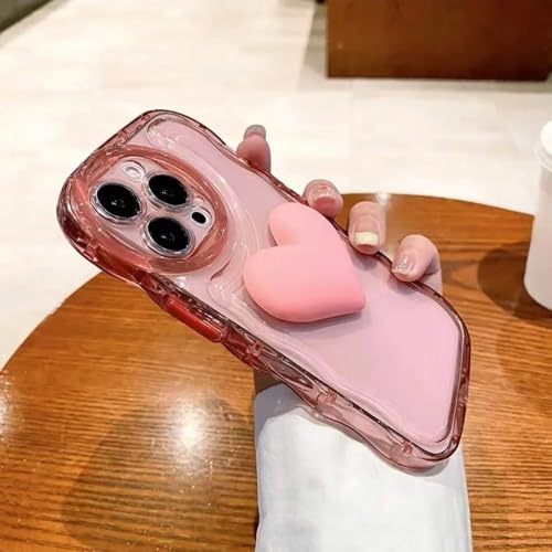 GXZJFC Wellenförmige Airbag-Handyhülle in Bonbonfarben, 3D-Herzform, geeignet für iPhone 15 14 13 12 11 Pro Max Plus, weiche Silikonhülle, Pink, für iPhone 13Promax GXZJFC Wellenförmige Airbag-Handyhülle in Bonbonfarben, 3D-Herzform, geeignet für iPhone 15 14 13 12 11 Pro Max Plus, weiche Silikonhülle, Pink, für iPhone 13Promax von GXZJFC