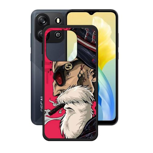 GYDQQKJ Anti-Fall Schutzhülle für Oscal Flat 1C Hülle, Weiche Handytasche Schwarz TPU Handyhülle Silikon Tasche Schale Case Cover für Oscal Flat 1C (6.56") - KE53 von GYDQQKJ