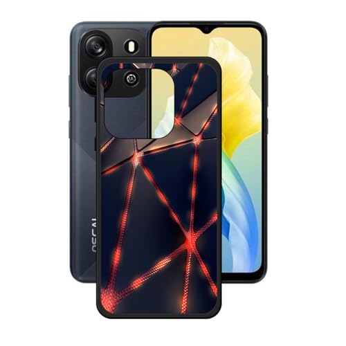 GYDQQKJ Anti-Fall Schutzhülle für Oscal Flat 1C Hülle, Weiche Handytasche Schwarz TPU Handyhülle Silikon Tasche Schale Case Cover für Oscal Flat 1C (6.56") - KE6 von GYDQQKJ