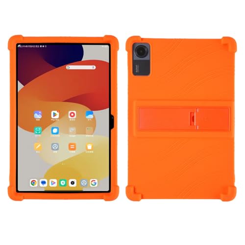 GYDQQKJ Anti-Fall Schutzhülle für Samsung Galaxy Tab S10 FE Plus (13.0") Hülle, Weiche Handytasche Orange TPU Handyhülle Silikon Tasche Schale rutschfest Case Cover für - Orange von GYDQQKJ