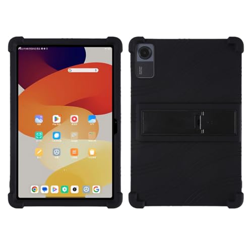 GYDQQKJ Anti-Fall Schutzhülle für Samsung Galaxy Tab S10 FE Plus (13.0") Hülle, Weiche Handytasche Schwarz TPU Handyhülle Silikon Tasche Schale rutschfest Case Cover für - Schwarz von GYDQQKJ