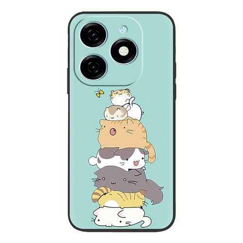 GYDQQKJ Anti-Fall Schutzhülle für Tecno Spark 20 Hülle, Weiche Handytasche Schwarz TPU Handyhülle Silikon Tasche Schale rutschfest Case Cover für Tecno Spark 20 (6.60") - LLM39 von GYDQQKJ