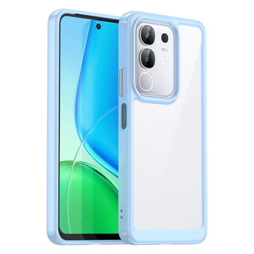 GYDQQKJ Anti-Fall Schutzhülle für Vivo Y300T 5G Hülle, Weiche Flexibel Handytasche Blau TPU Handyhülle Silikon Tasche Schale Case Cover für (6.72") - Blau von GYDQQKJ