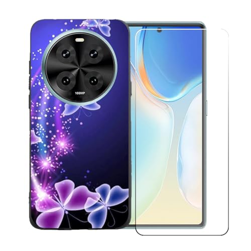 GYDQQKJ Displayschutz + Hülle für Cubot Hafury Meet,Schwarz Cover TPU Handyhülle Silikon Tasche Case Schutzhülle - HD Schutzfolie Anti-Fall Displayschutz für (6.67") - BST7 von GYDQQKJ