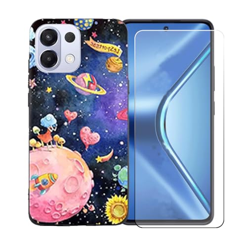 GYDQQKJ Displayschutz + Hülle für Oppo K12S 5G,Schwarz Cover TPU Handyhülle Silikon Tasche Case Schutzhülle - HD Schutzfolie Anti-Fall Displayschutz für (6.67") - LLM38 von GYDQQKJ