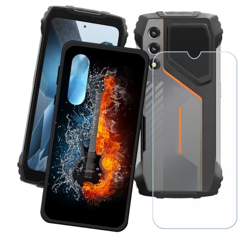 GYDQQKJ Displayschutz + Hülle für Oscal Pilot 1,Schwarz Cover TPU Handyhülle Silikon Tasche Case Schutzhülle - HD Schutzfolie Anti-Fall Disschutzfolie für (6.67") - LH99 von GYDQQKJ