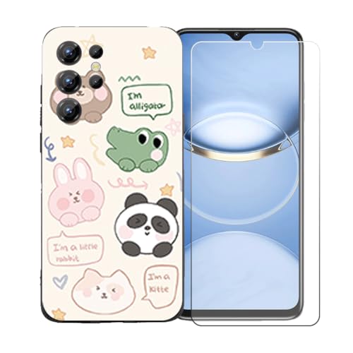 GYDQQKJ Displayschutz + Hülle für Oukitel C1,Schwarz Cover TPU Handyhülle Silikon Tasche Case Schutzhülle - HD Schutzfolie Anti-Fall Displayschutz für (6.52") - LLM47 von GYDQQKJ