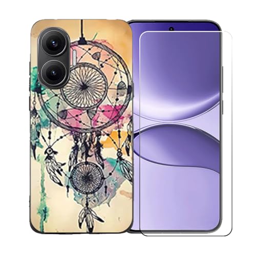 GYDQQKJ Displayschutz + Hülle für Redmi Turbo 4 Pro 5G,Schwarz Cover TPU Handyhülle Silikon Tasche Case Schutzhülle - HD Schutzfolie Anti-Fall Displayschutz für (6.83") - LLM10 von GYDQQKJ
