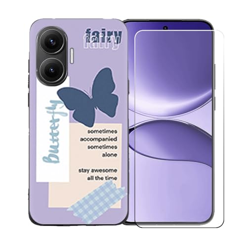 GYDQQKJ Displayschutz + Hülle für Redmi Turbo 4 Pro 5G,Schwarz Cover TPU Handyhülle Silikon Tasche Case Schutzhülle - HD Schutzfolie Anti-Fall Displayschutz für (6.83") - LLM46 von GYDQQKJ